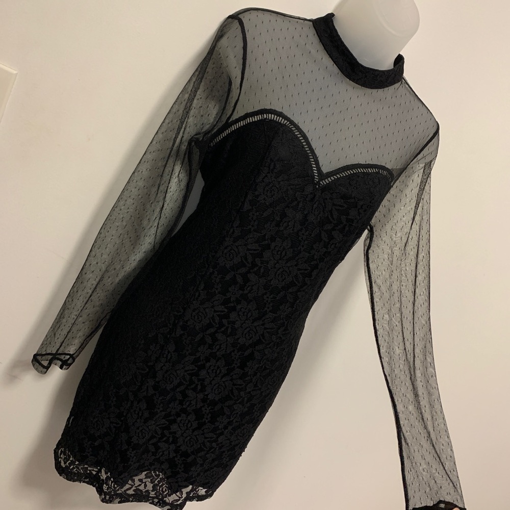 Black Lace Bodycon Dress